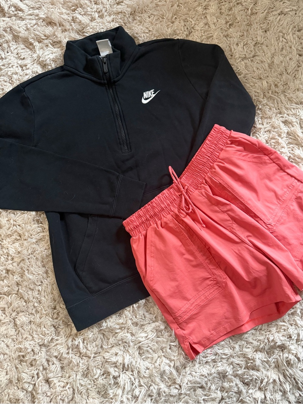 Nike Black 1/4 Zip Pullover, Size Med, Good Condition